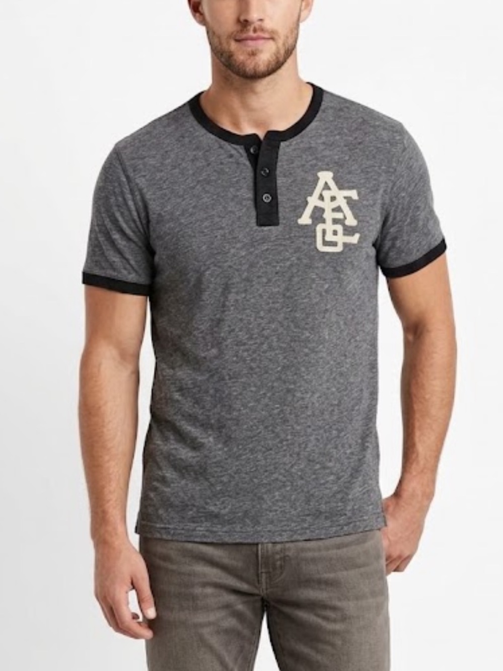 🦅 AEO Vintage Classic Fit Short Sleeve Henley T-Shirt